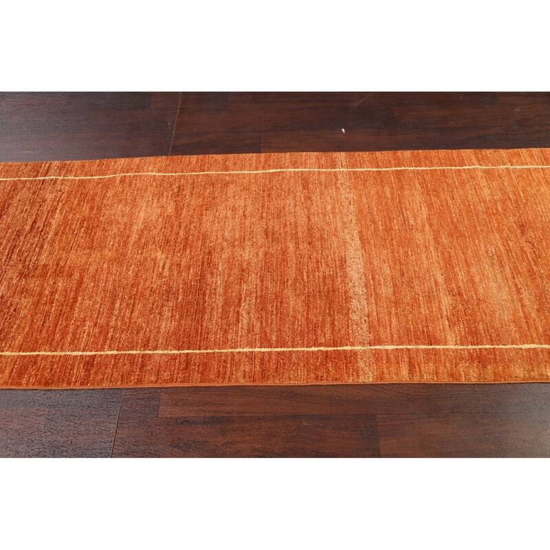 Gabbeh Kashkoli Oriental Runner Rug Wool Hand-knotted Hallway Carpet - 2'8" x 10'0"