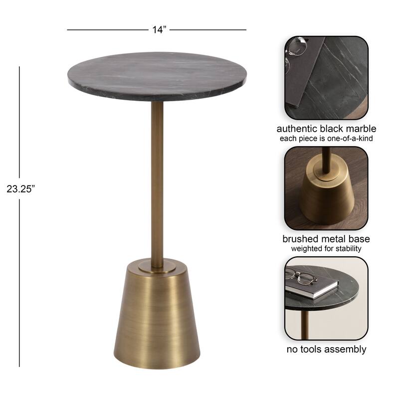 Kate and Laurel Tira Round Side Table