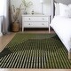 preview thumbnail 8 of 47, Machine Washable Indoor/ Outdoor Abstract Stripe Chantille Rug
