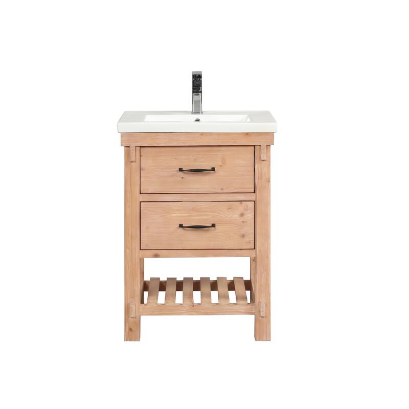Marina 24" Bathroom Vanity, Driftwood Finish