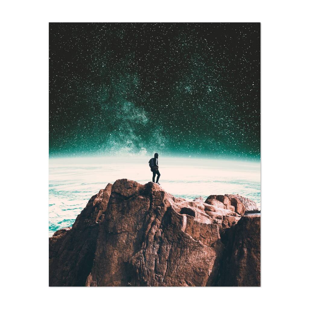 Intergalactic Adventures Await Collage Earth NASA Art Print/Poster