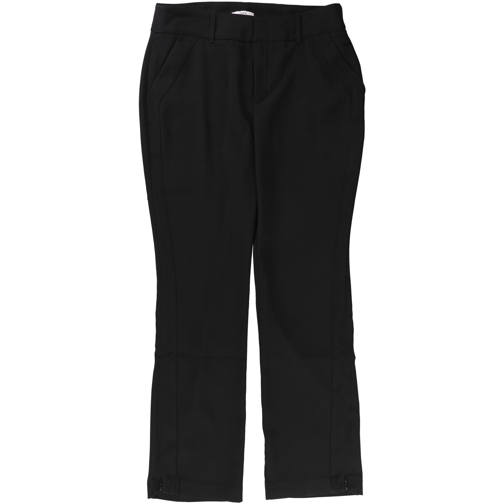 Shop Bar Iii Womens Zippered Leg Casual Trousers Black 10