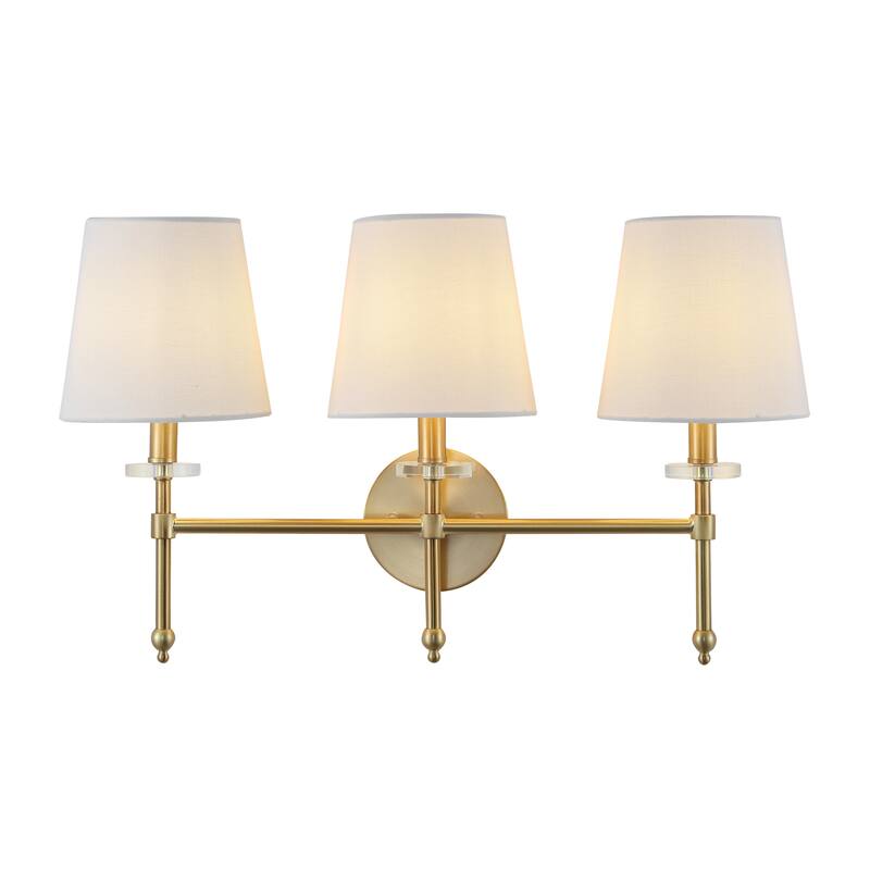 Isabella Modern Midcentury Iron LED Vanity, Brass Gold by JONATHAN Y