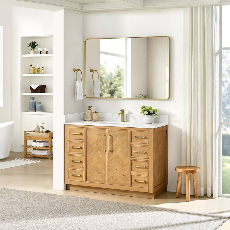 Jakarta Bath Vanity with Quartz Stone Top without Mirror