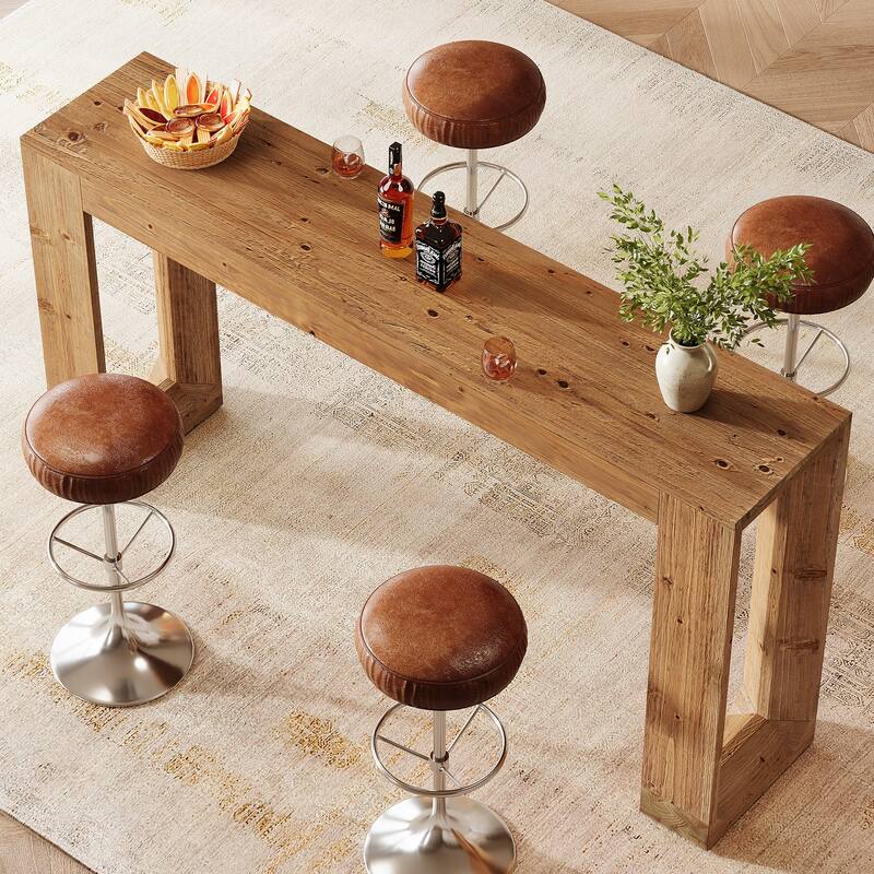 63-Inch Wood Bar Table