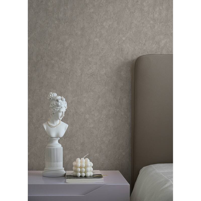 A-Street Prints Pliny Light Grey Distressed Texture Wallpaper