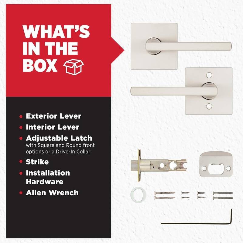 Kwikset Halifax Interior Passage Door Handle, Lever For Closet and Hallway Doors