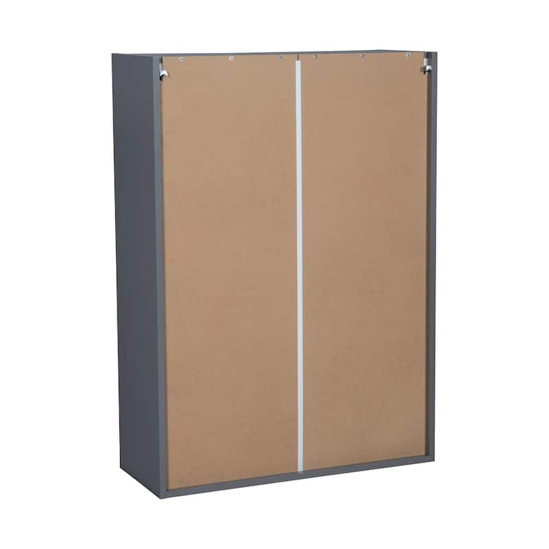 33" x 42" Wall Cabinet-Double Door-Grey - 33 x 42 x 12
