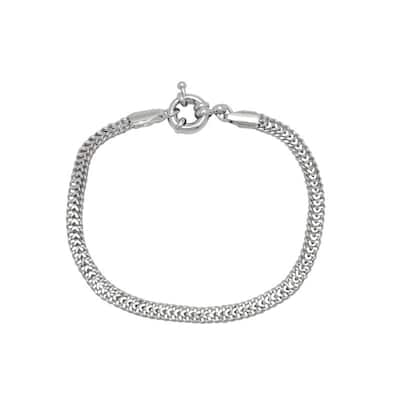 Victoria Townsend Small Fine Silver Plated Curb Bracelet-7.5"