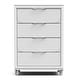 preview thumbnail 6 of 5, Furniture of America Drima Modern Pearl White Solid Wood 4-Drawer Kids Chest