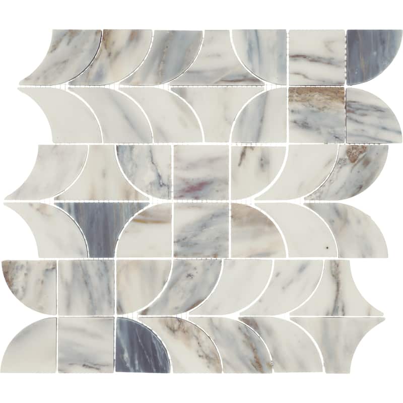Daltile Gamma Natural Stone Patchwork Wall and Floor Mosaic Tile (Set of 10)