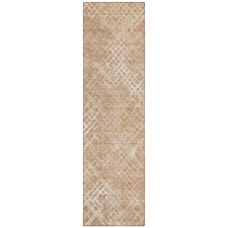 Machine Washable Indoor/ Outdoor Chantille Vintage Trellis Rug
