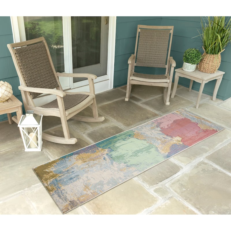 Liora Manne Marina Watercolor Indoor/Outdoor Rug