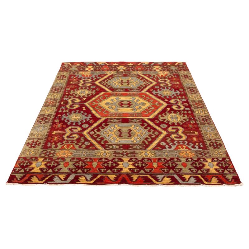 ECARPETGALLERY Hand-knotted Jules Serapi Dark Red Wool Rug - 8'0 x 9'9
