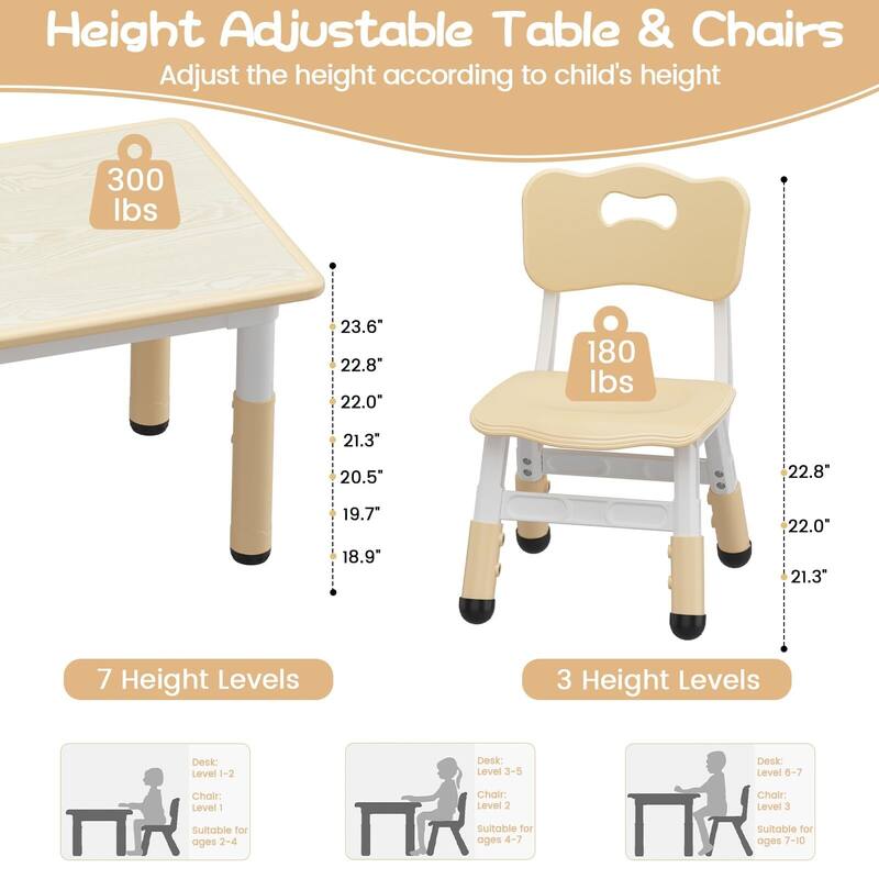 Kids Table and 2 Chairs Set