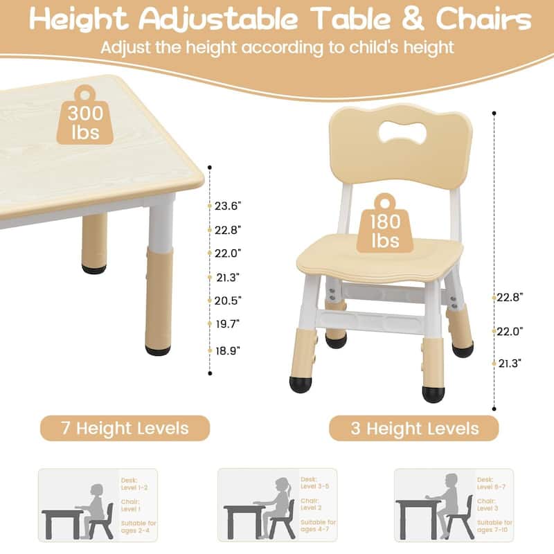 Kids Table and 4 Chairs Set