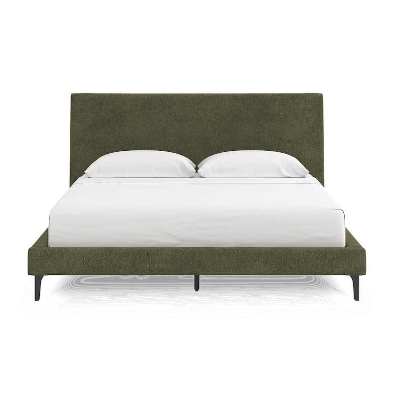 Signature Design by Ashley Zadilyn Sage Green Upholstered Bed with Roll Slats