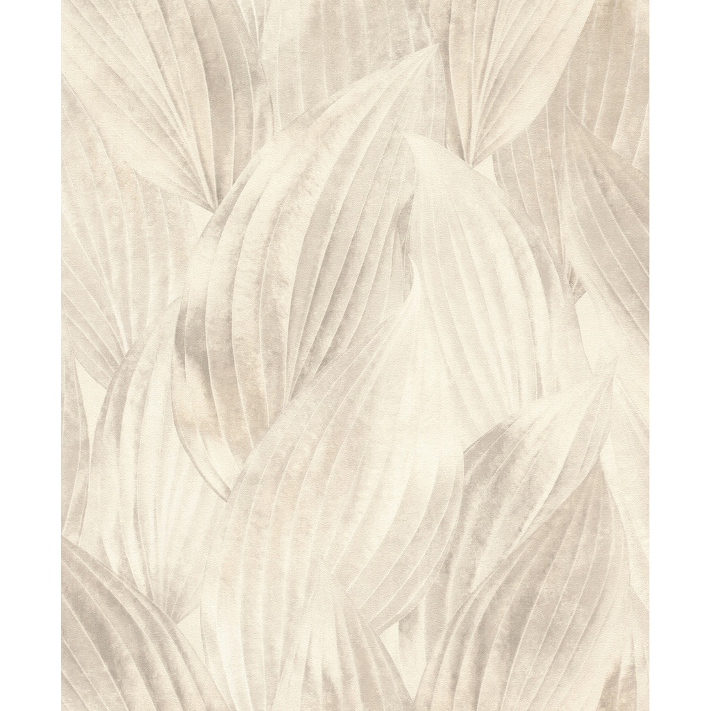 A-Street Prints Melora Light Grey Leaf Wallpaper