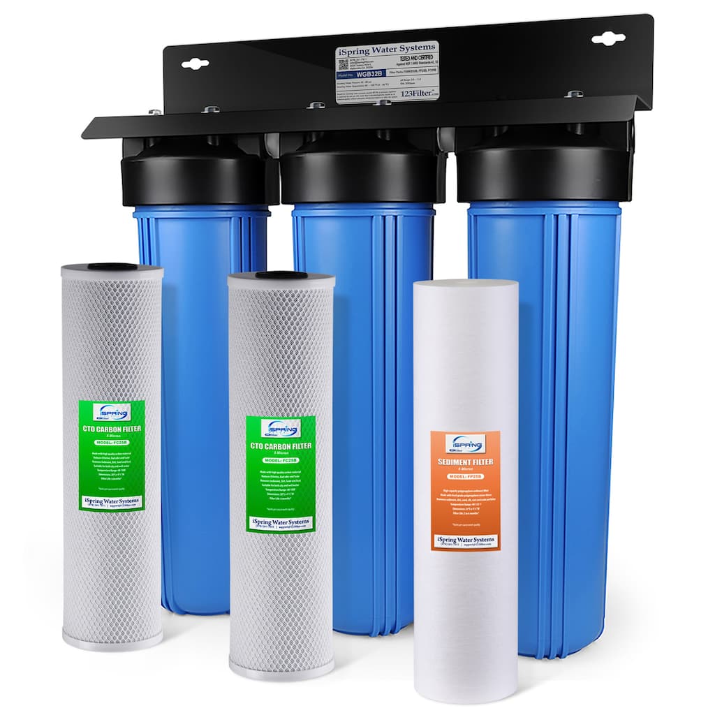 iSpring 3 stage 20 inch Whole House Water Filter System