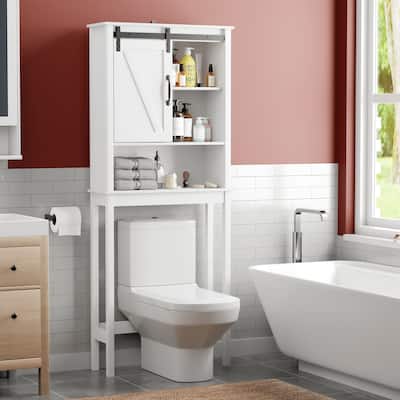 Pellebant Over-the-Toilet Storage Cabinet Space Saver Bathroom - 66.54" H x 27.17" W x 9.06" D