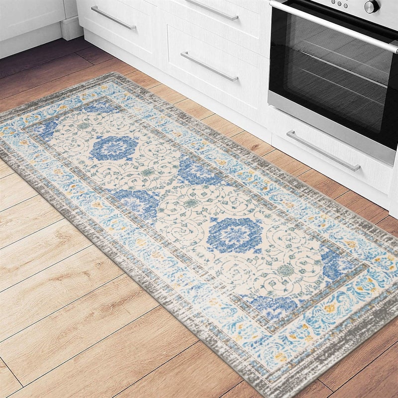 World Rug Gallery Persian Traditional Anti Fatigue Standing Mat - 18" x 47"