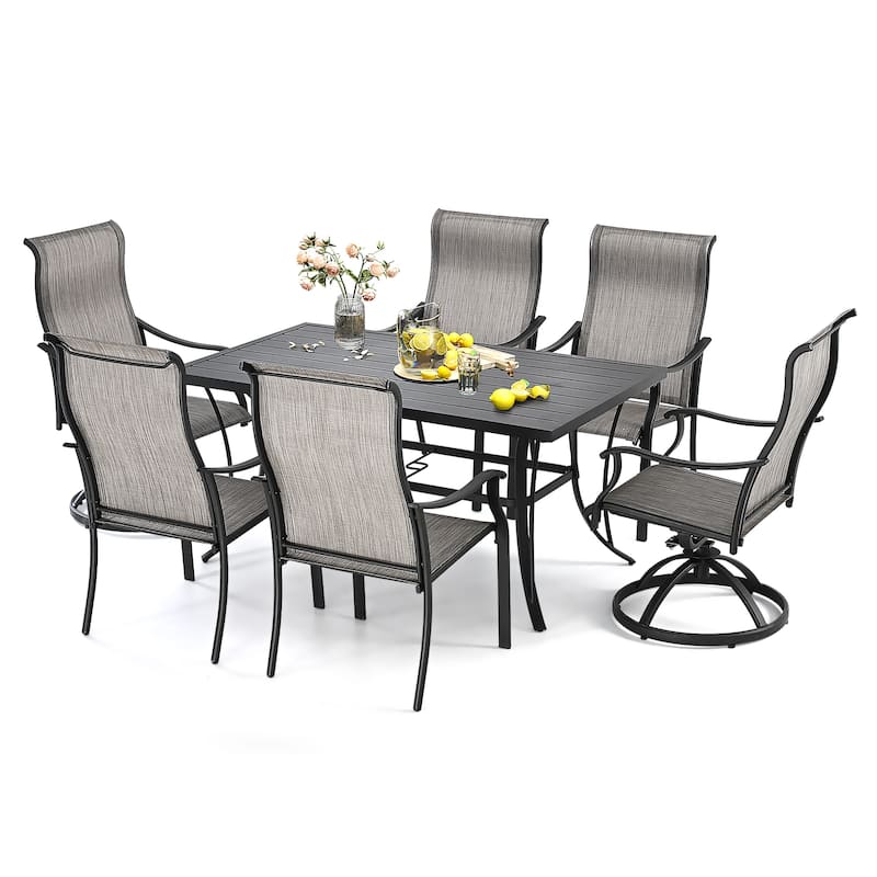 7-Piece Textilene Patio Dining Sets for Outdoor Living