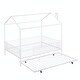 preview thumbnail 13 of 48, Metal House Bed with Fence, With Trundle