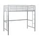 preview thumbnail 7 of 9, Walker Edison Abner Silver Metal Deluxe Twin Loft Bed