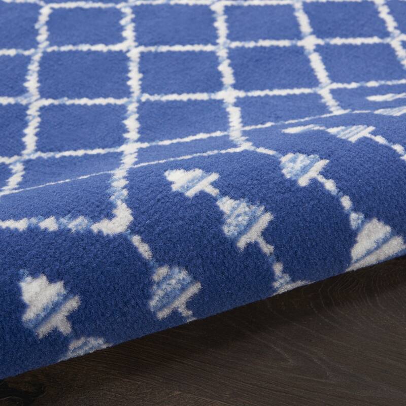 Jakeh Power Loomed Distressed Abstract Non Skid Stain Resistant Area Rug By HomeRoots - 96' X '24' X '0.39