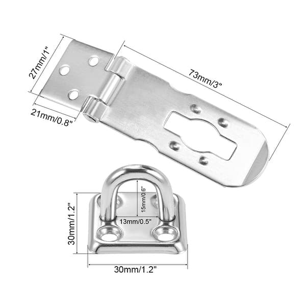 Padlock Hasp Door Clasp Latch Security Safety Bolt Lock Latches 3pcs
