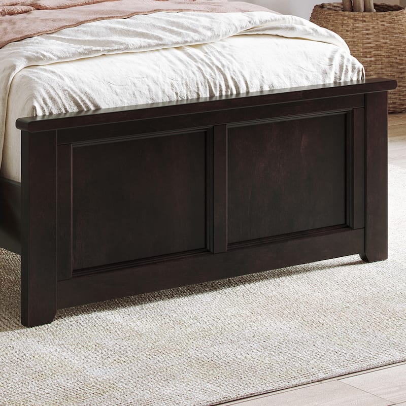 Charlotte Solid Wood Low Profile Platform Bed with Matching Footboard