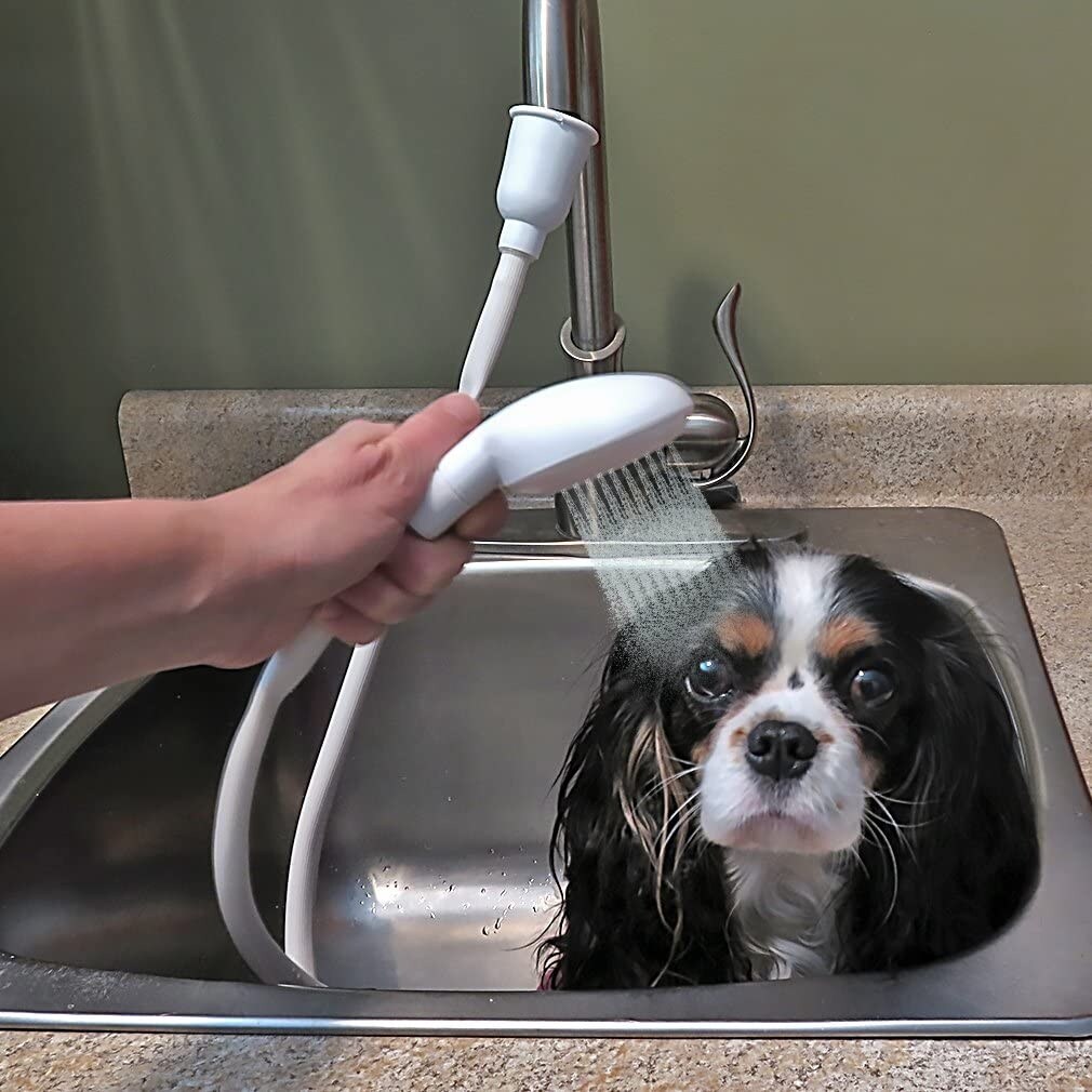 Evelots Sink Shower Head-Sprayer-Shampoo-Child-Pet Bath-Portable-55 Inch Long 