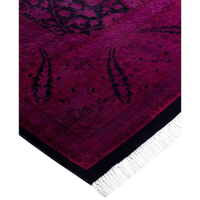 Overdyed One-of-a-Kind Hand-Knotted Area Rug - Pink - 6' 2" x 13' 9"