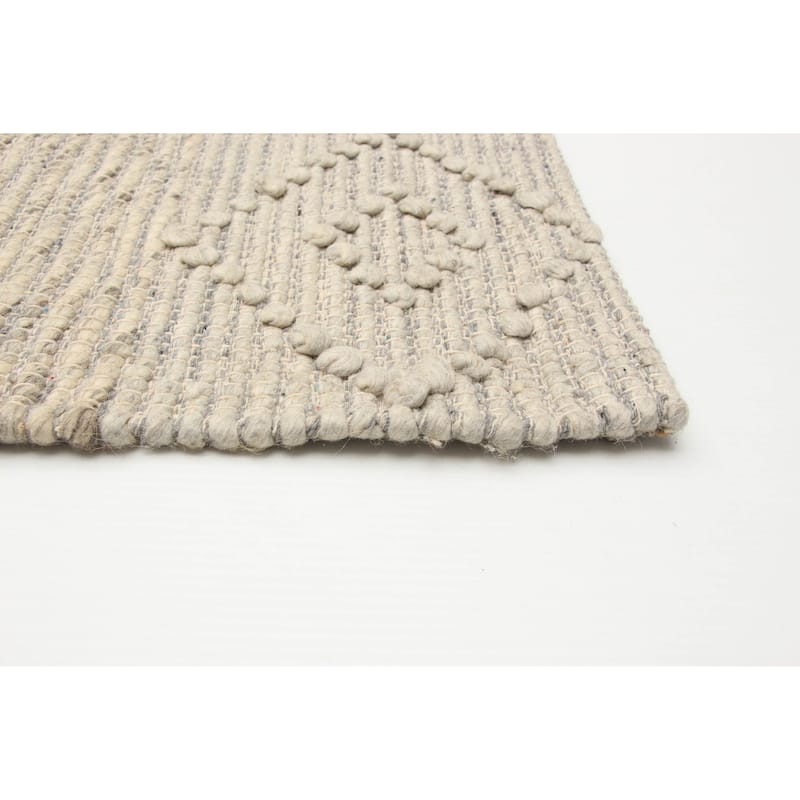 ECARPETGALLERY Braid weave Sienna Khaki Wool Rug - 6'2 x 9'1