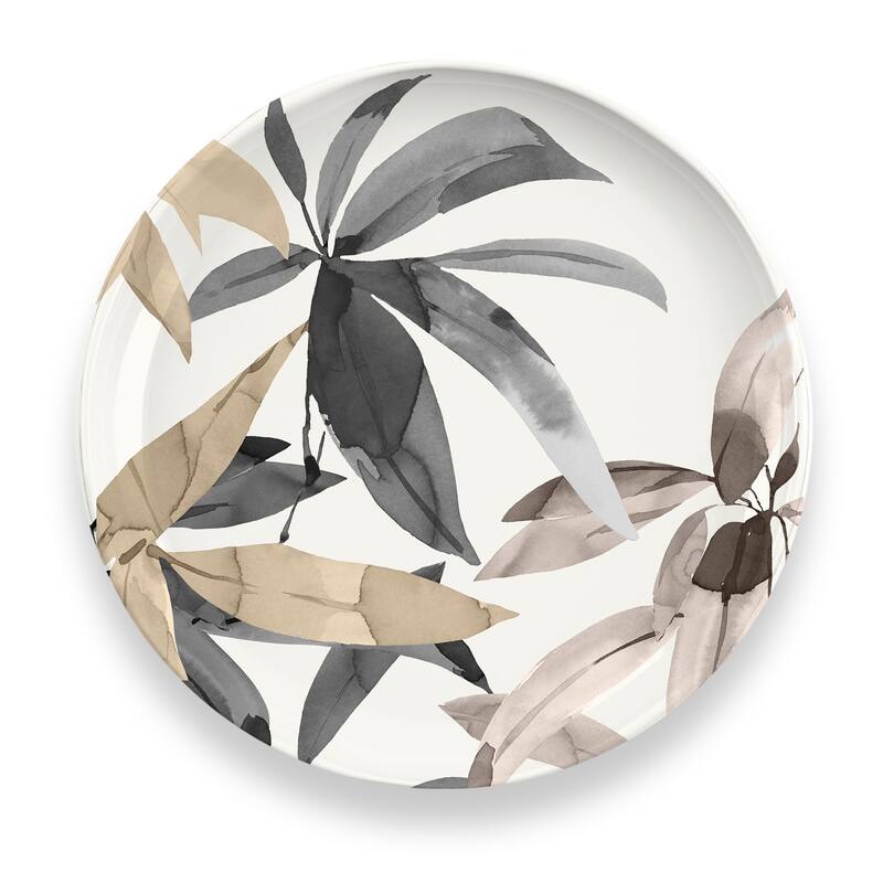 Abode Homewares Bal Leaves Merge Salad Plate - Brown - 8.5" - Set of 6