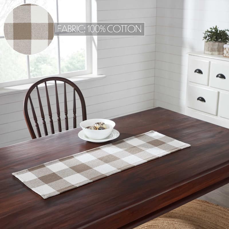 Annie Buffalo Check Runner - 12x36 - Brown