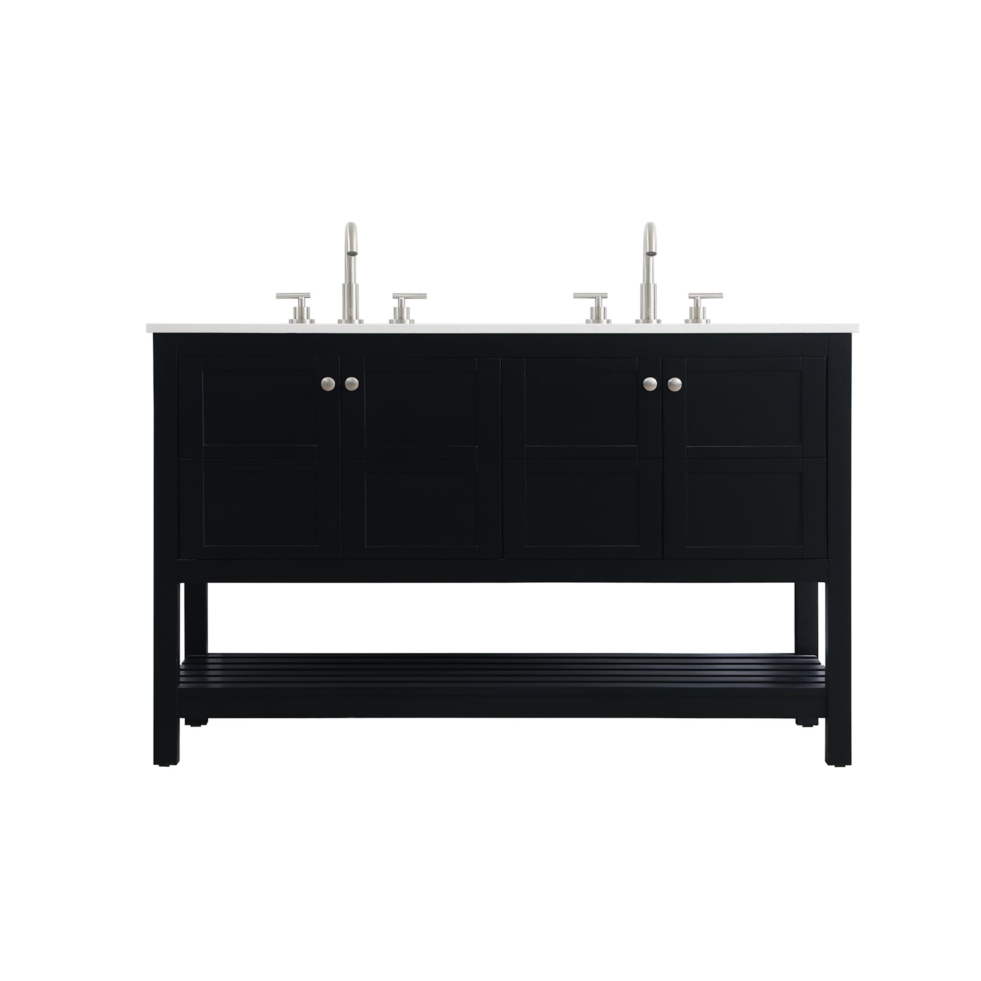 Elegant Lighting VF16454D Theo 54" Free Standing Double Basin Vanity