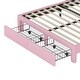 preview thumbnail 18 of 20, Roomfitters Upholstered Rainbow Design Bed, Velvet Princess Platform Bed with Storage Drawer, No Box-spring Needed