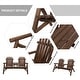 preview thumbnail 5 of 16, Outsunny Wood Adirondack Patio Bench Chair