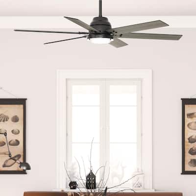 Hunter Wi-Fi Gravity Windmill Ceiling Fan w/LED Light Kit and Handheld Remote - Rustic, Transitional - SMART FAN! ENERGY STAR!