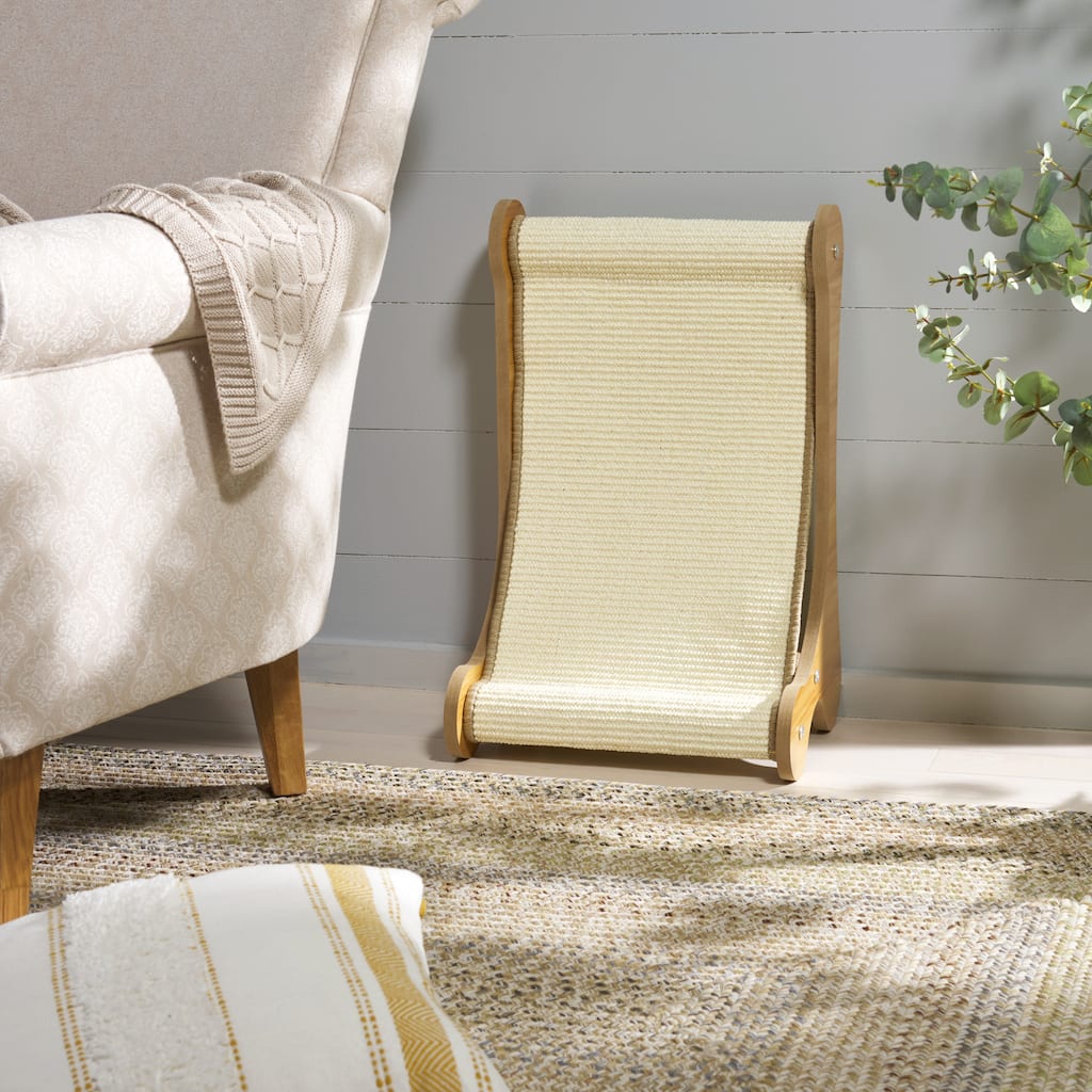 SAFAVIEH Home Natural/Ivory 15"W x 23"L x 11"H Sisal Cat Scratch Lounger - 15"W x 23"L x 11"H