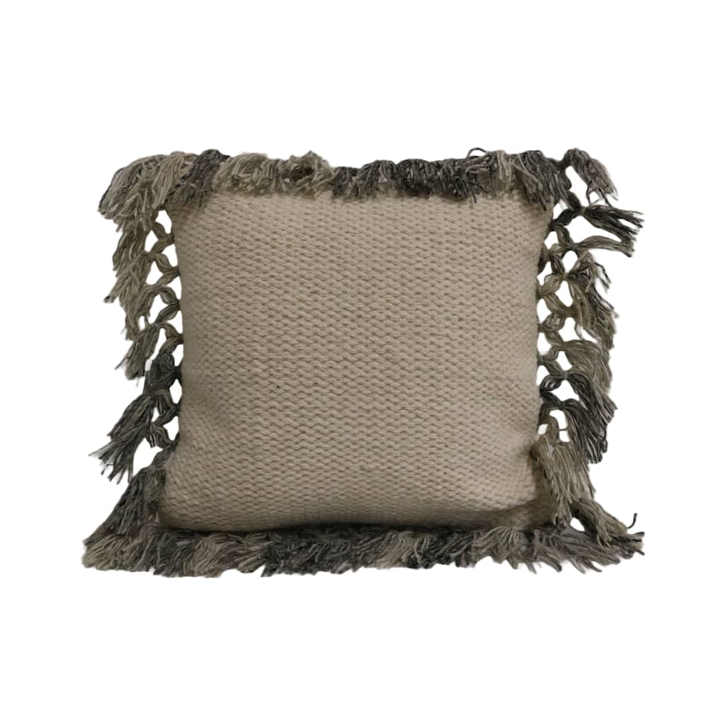 Home&Manor Royan Wool & Cotton Designer Throw Pillow
