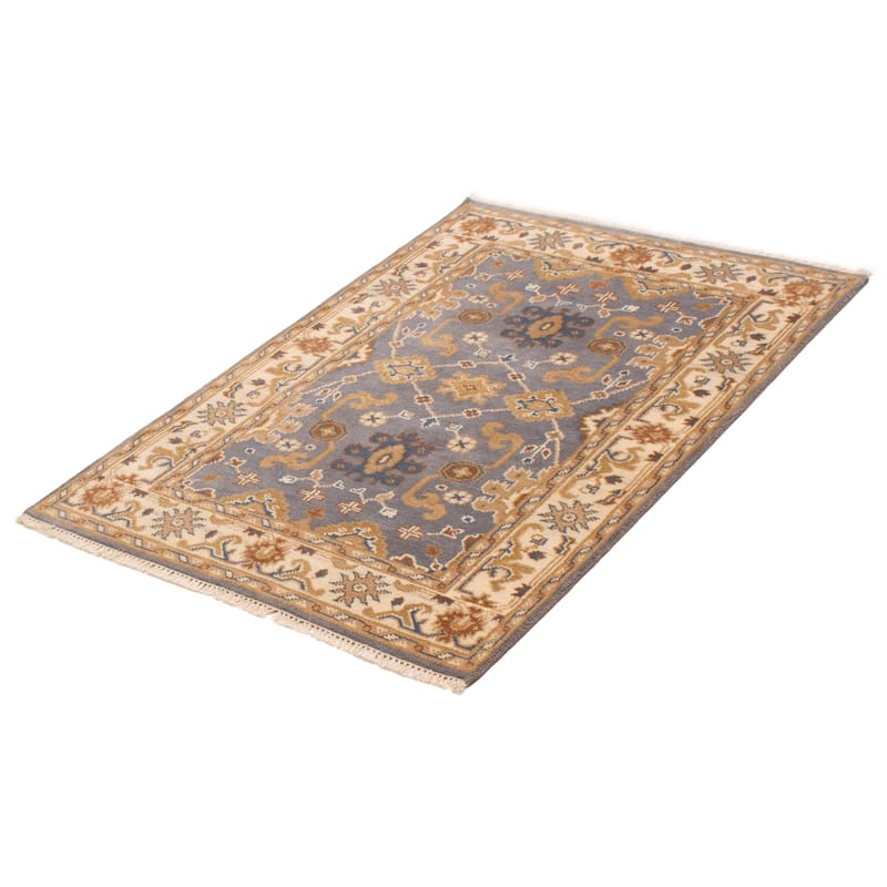 ECARPETGALLERY Hand-knotted Royal Oushak Grey Wool Rug - 4'0 x 5'11
