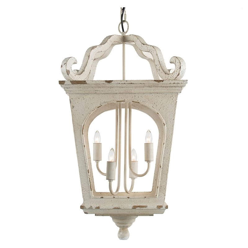 4 - Light Wood Chandelier, Hanging Light Fixture with Adjustable Chain for Kitchen Dining Room Foyer Entryway, Bulb Not Included