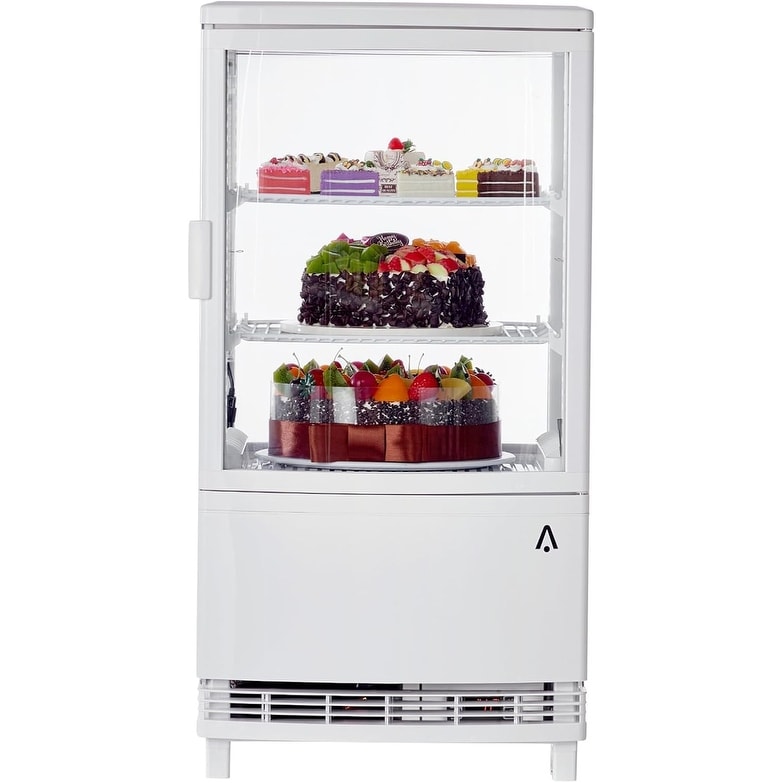 34.8 Cu.Ft Commercial Beverage Fridge, Double Glass Door Display Cooler with LED