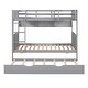 preview thumbnail 7 of 6, Twin Bunk Bed with Bookshelf, Trundle, and Playful Design