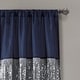 preview thumbnail 37 of 105, Silver Orchid Page Two-tone Faux Silk Single Curtain Panel