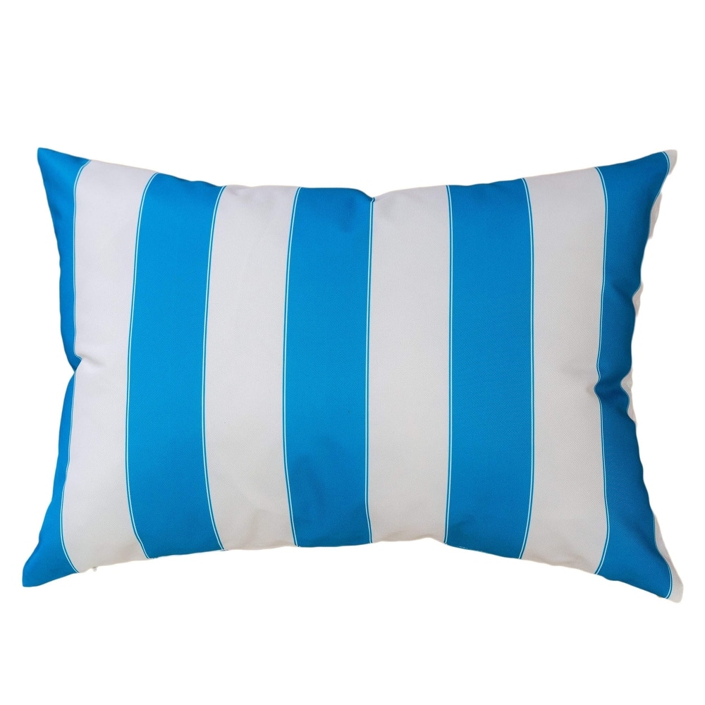 Striped Throw Pillow Indoor Outdoor Use Weather Resistant 14x20 Inches