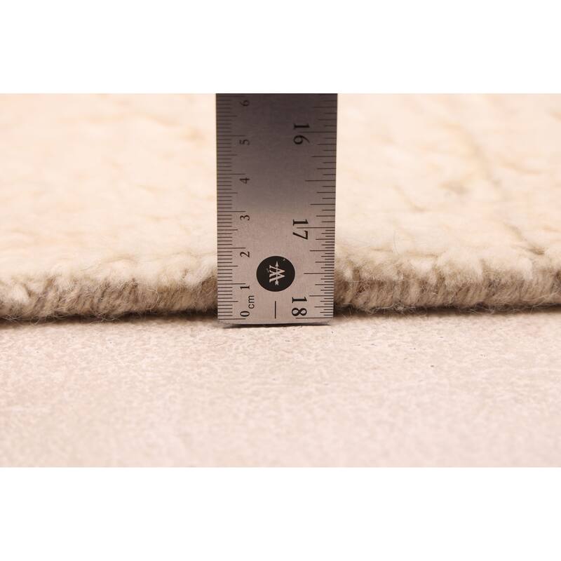 ECARPETGALLERY Hand-knotted Looma Cream Wool Rug - 9'3 x 12'2