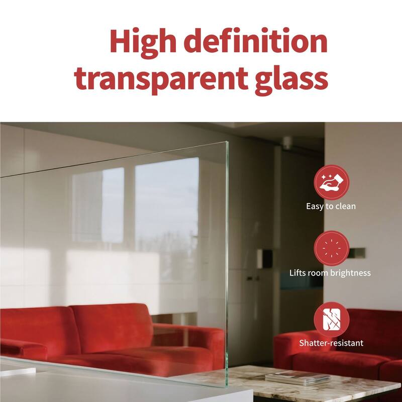 80''&96''H Clear Glass 6 Lite White Primed Pre-Finished French Interior Slab Door Shaker Pantry Door